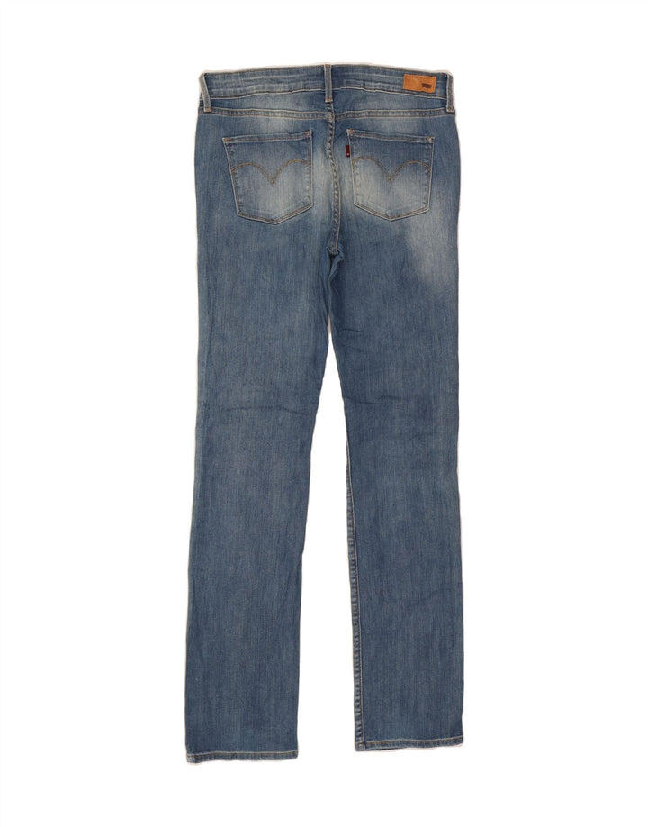 LEVI'S Womens Slightly Curvy Mid Rise Straight Jeans W29 L32 Blue Cotton Vintage Levi's and Second-Hand Levi's from Messina Hembry 