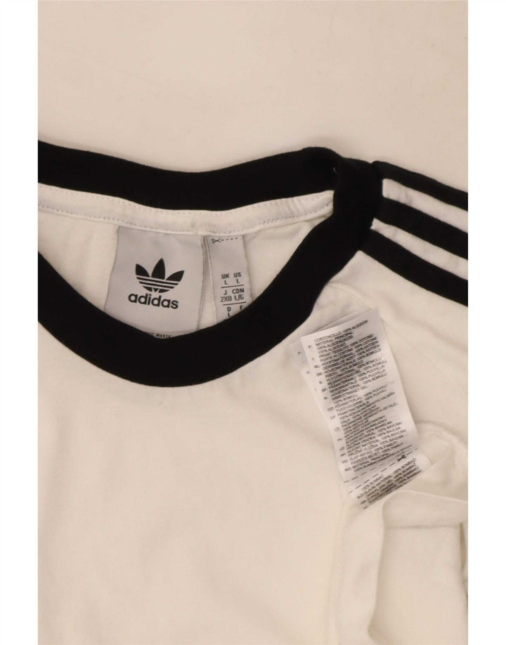 Maglietta Adidas da uomo Top Large in cotone bianco