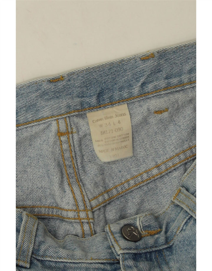 Jeans dritti da uomo Calvin Klein W34 L34 cotone blu