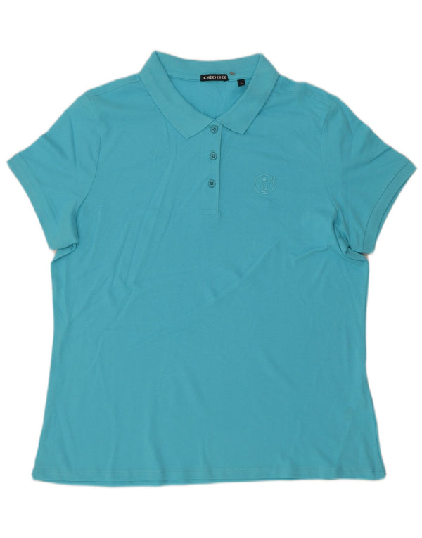 Polo da donna Chiemsee UK 16 grande cotone blu