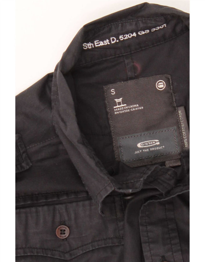 Camicia militare da uomo G-Star piccola in cotone nero