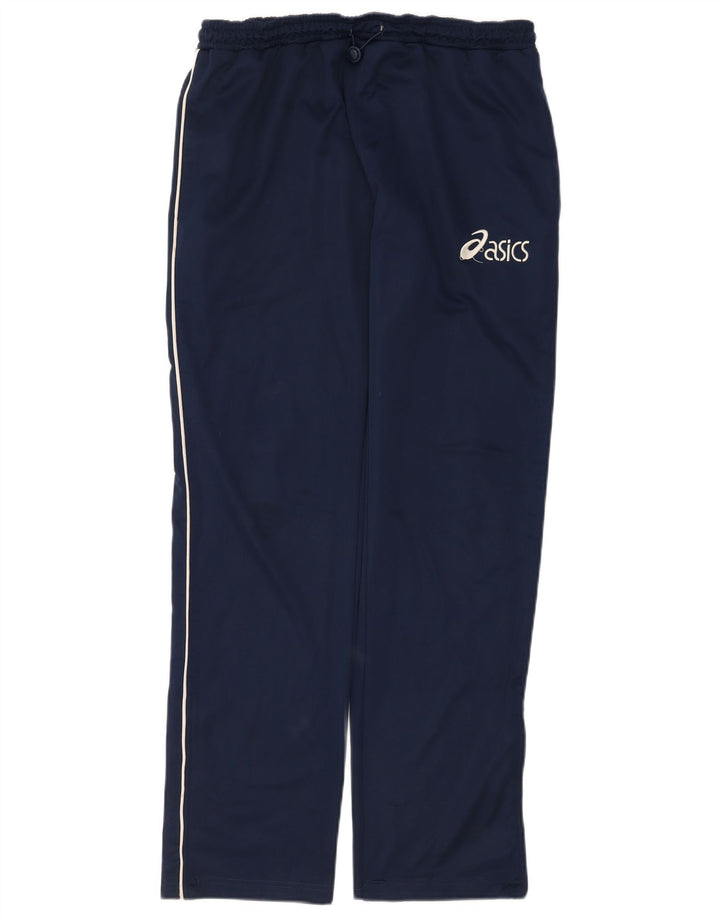 Pantaloni da tuta da uomo Asics grandi in poliestere blu navy