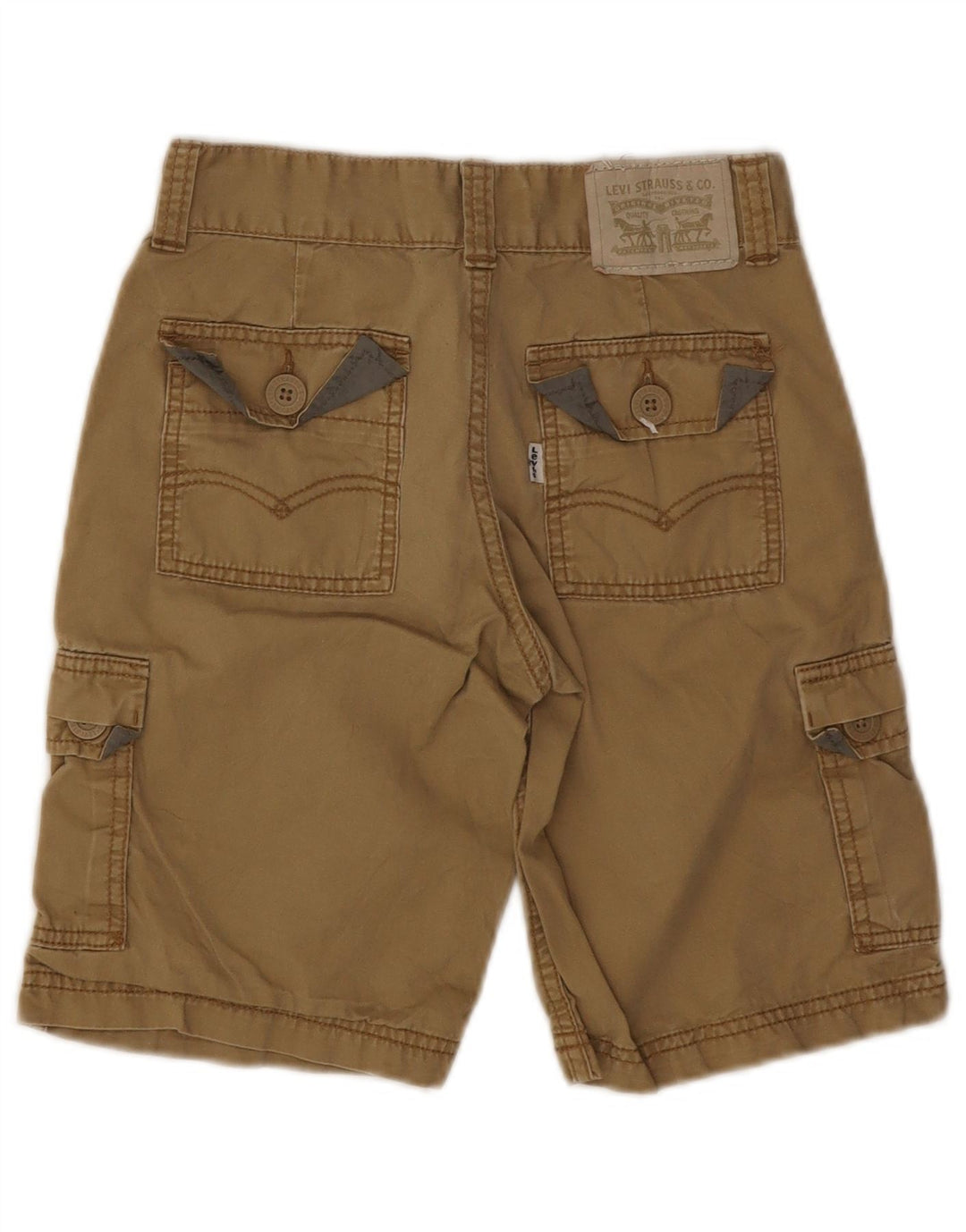 Pantaloncini cargo Levi's per ragazzi 7-8 anni W24 in cotone beige
