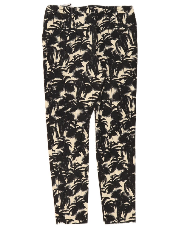 Pantaloni corti slim grafici da donna Topshop UK 10 piccoli W28 L26 neri