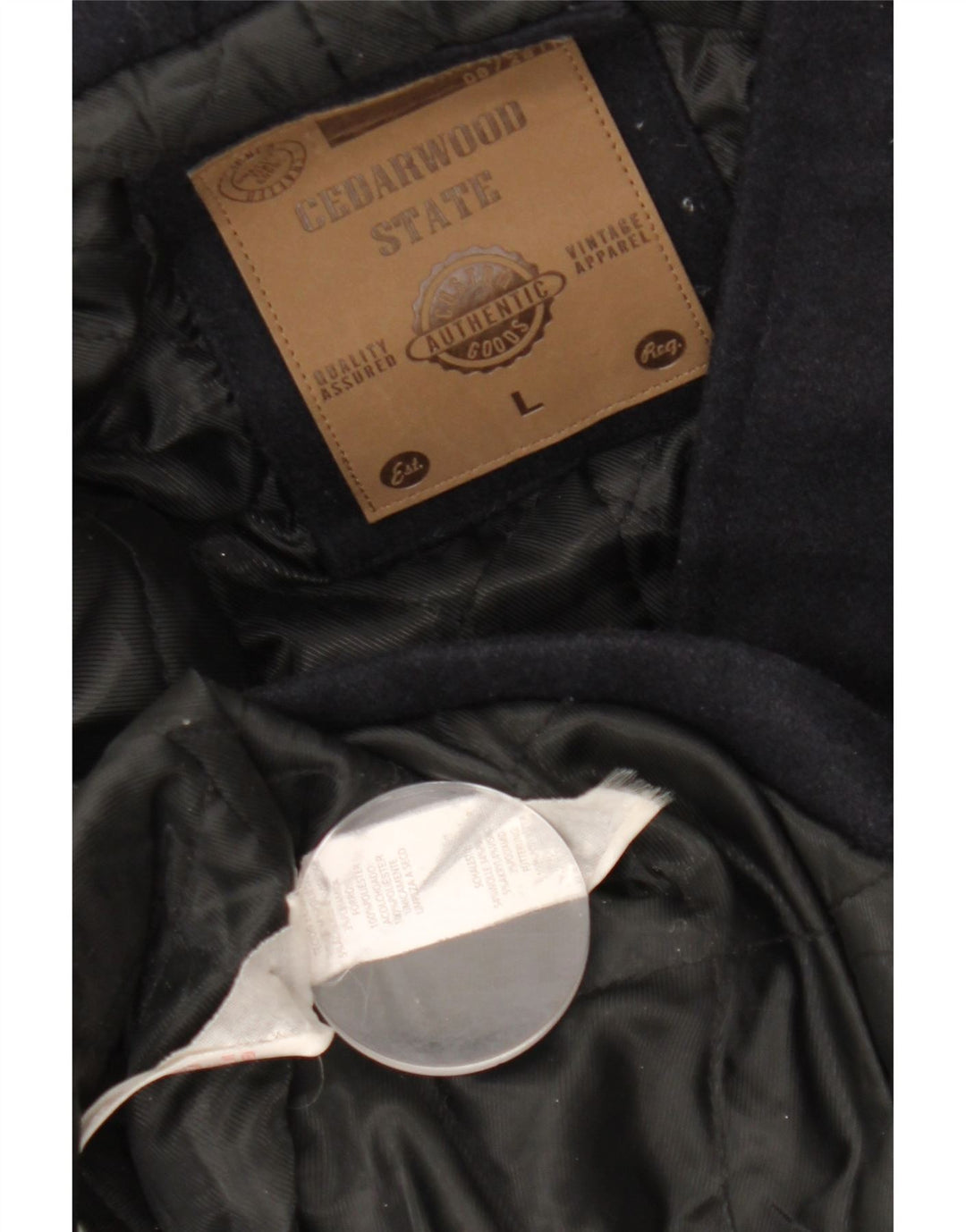 Montgomery con cappuccio da uomo CEDARWOOD STATE UK 40 Large in poliestere blu navy