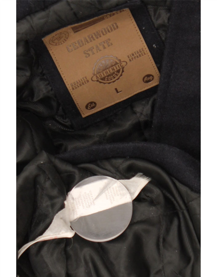 Montgomery con cappuccio da uomo CEDARWOOD STATE UK 40 Large in poliestere blu navy