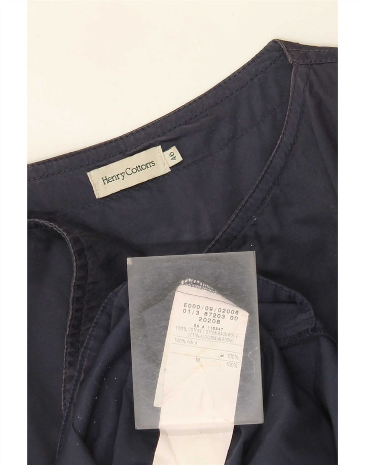 Abito avvolgente da donna Henry Cottons IT 46 Large in cotone blu navy