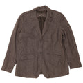 Eddie Bauer Giacca blazer a 2 bottoni da donna US 20 2XL Lana pied de poule grigia