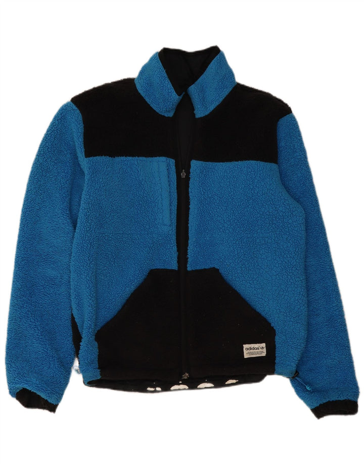 Giacca reversibile da uomo Adidas UK 38 poliestere nero medio