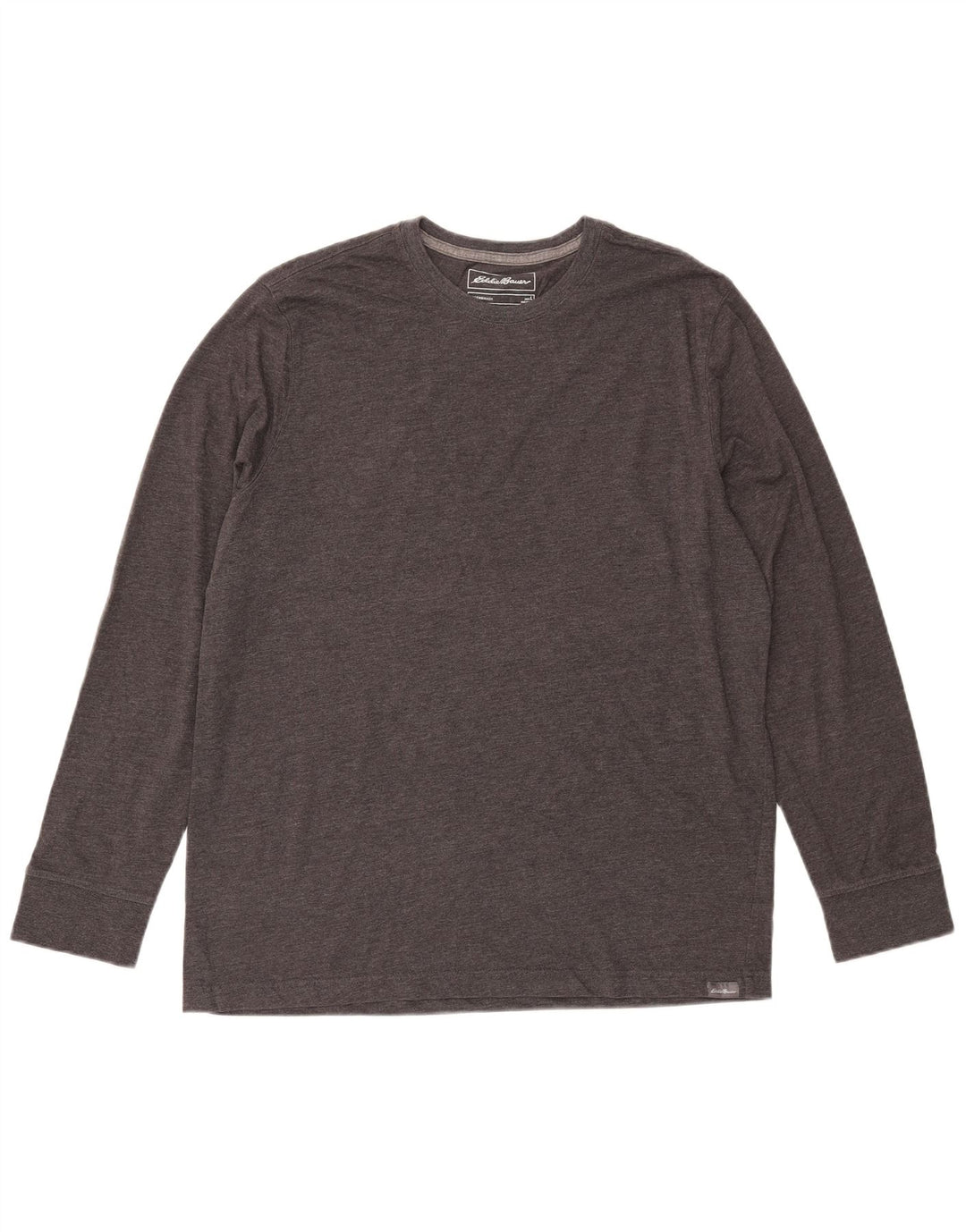 EDDIE BAUER Top da uomo a manica lunga grande in cotone grigio