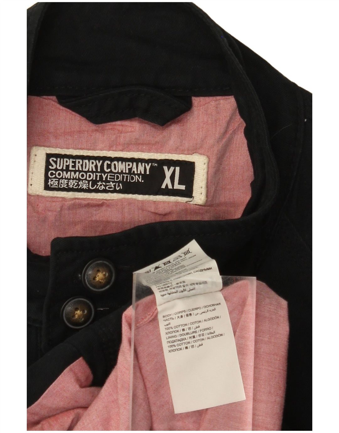 Giubbotto bomber da uomo SUPERDRY UK 42 XL Cotone blu navy