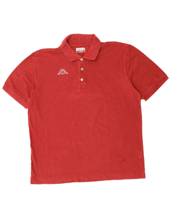 Polo KAPPA da uomo XL in cotone rosso