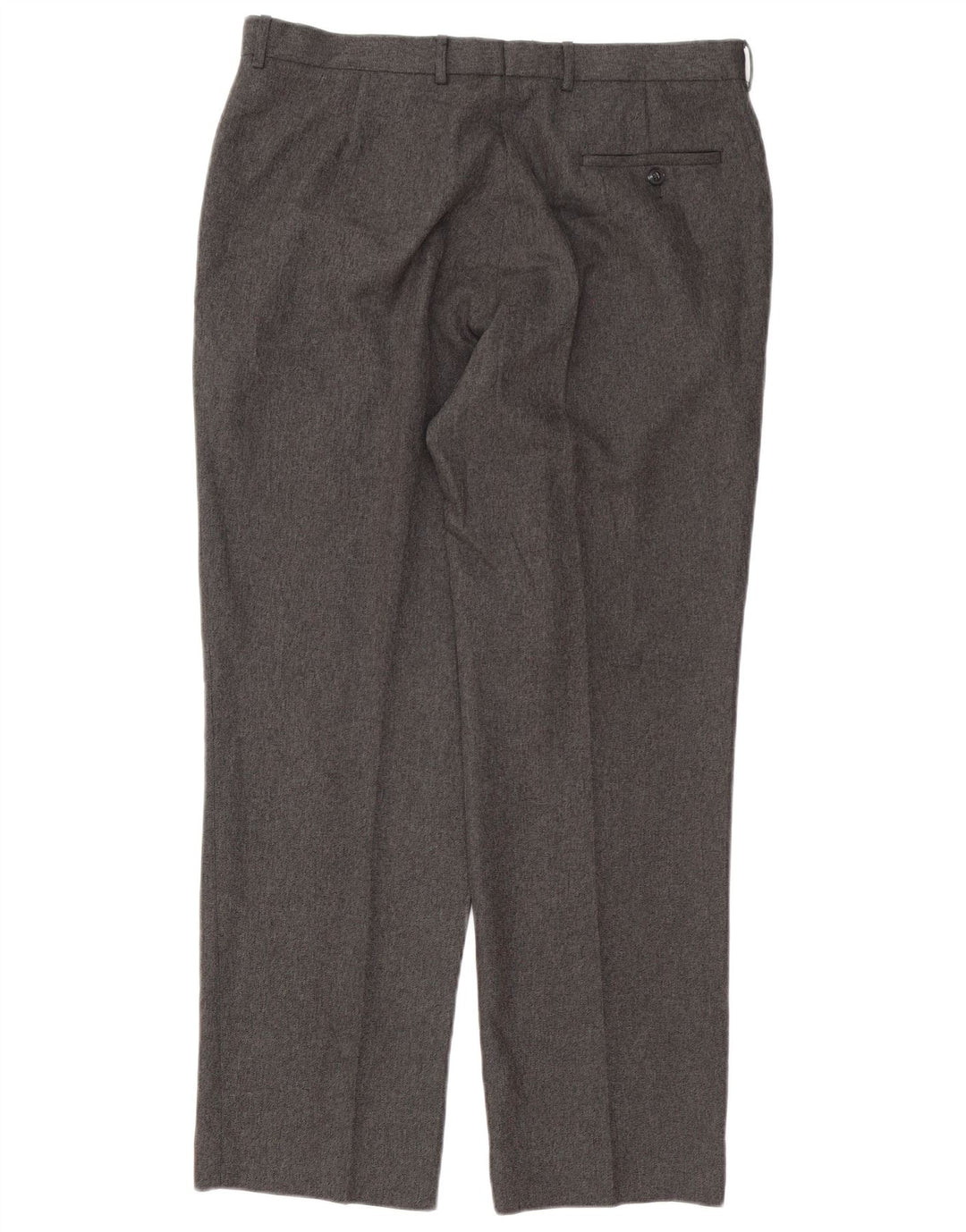 Pantaloni da abito dritti da uomo Marks & Spencer W36 L31 poliestere grigio