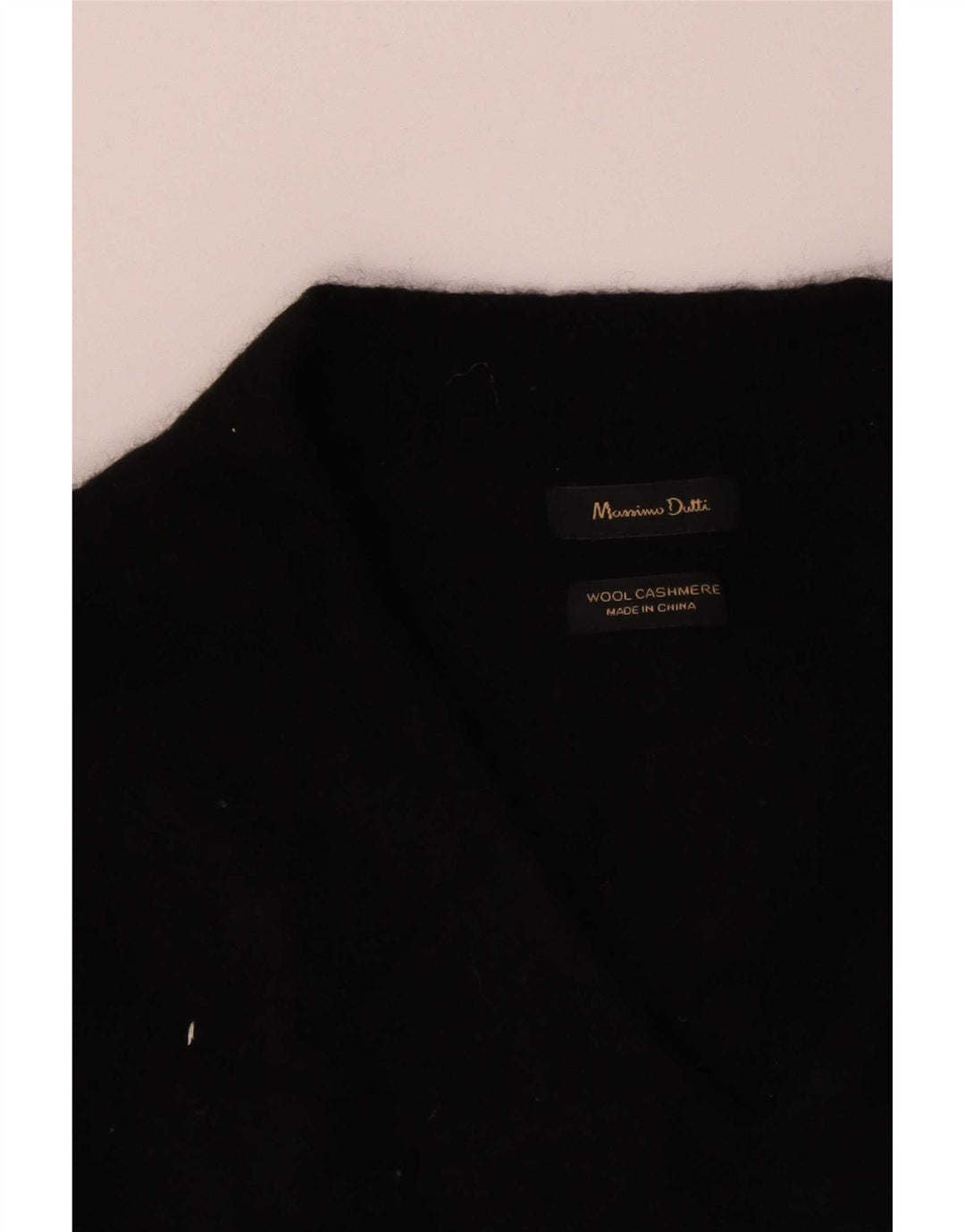 Maglione da donna con scollo a V Massimo Dutti UK 10 piccolo in lana nera