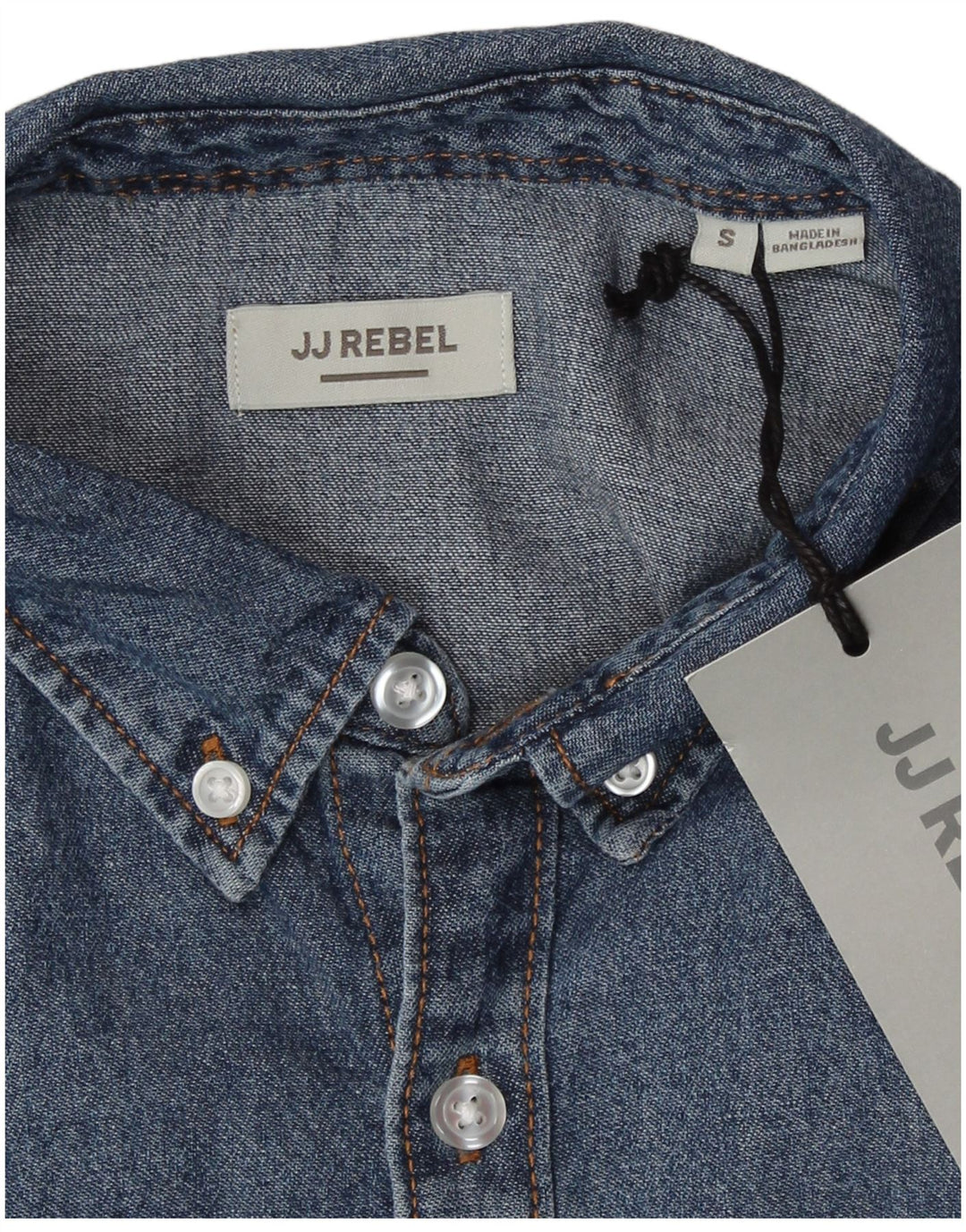 Camicia da uomo JJ Rebel piccola in cotone blu