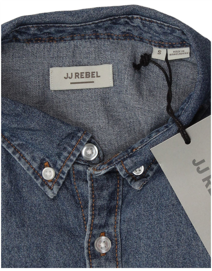 Camicia da uomo JJ Rebel piccola in cotone blu