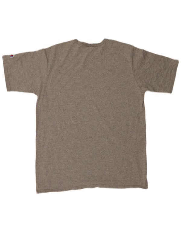 T-shirt da uomo Champion Top XL in cotone chiazzato grigio