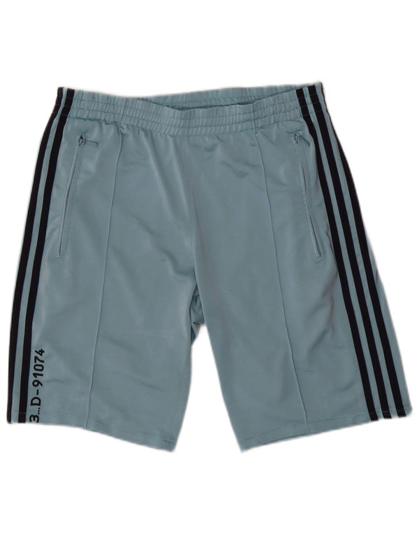 Pantaloncini sportivi da uomo Adidas piccoli in poliestere blu