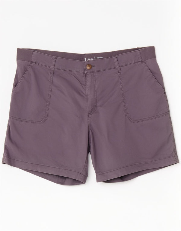 Bermuda Lee da donna a vita media con vestibilità regolare US 20 3XL W40 cotone grigio