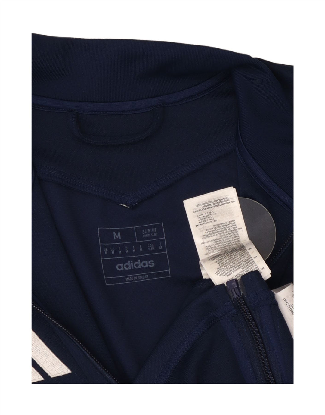 Giacca da tuta da uomo Adidas Aeroready Slim Fit, colore blu navy medio