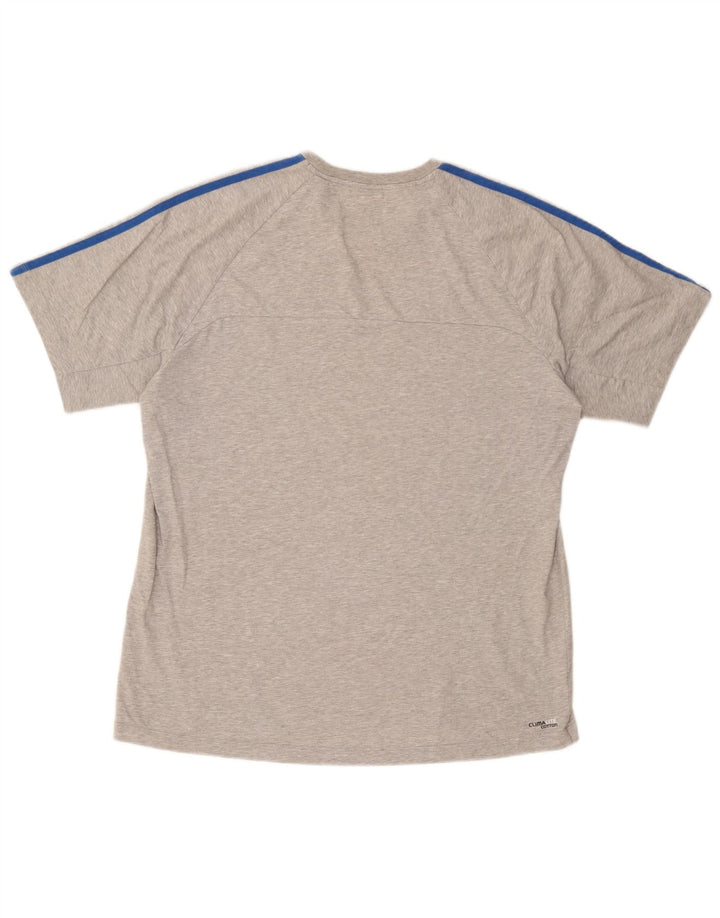 T-shirt Adidas Climalite da uomo Top XL in cotone chiazzato grigio