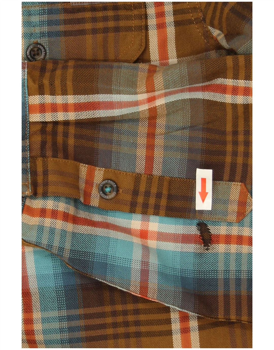 Eddie Bauer Camicia da uomo in flanella dal taglio classico, grande, in poliestere a quadri marroni