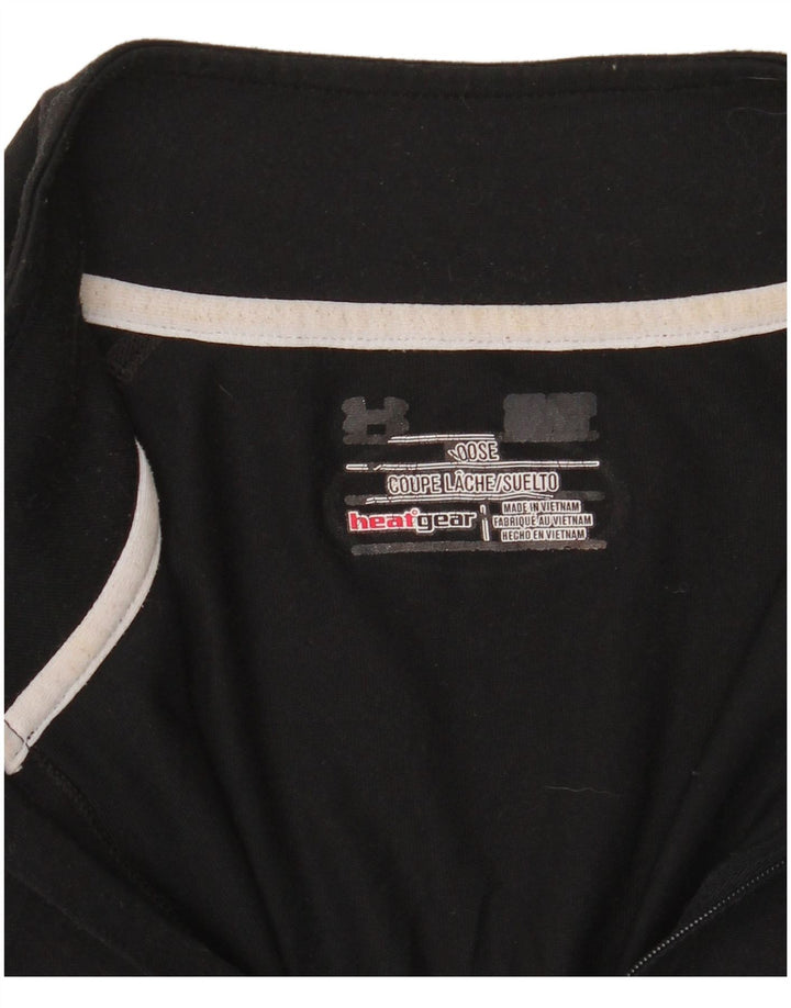 Maglietta Under Armour da uomo Heat Gear con zip e collo pullover, media, nera