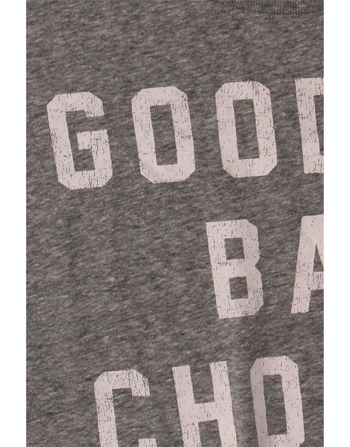 T-shirt con grafica muscolare da uomo Abercrombie & Fitch in cotone grigio medio