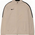 Giacca da tuta da uomo Nike Dri Fit, giacca in poliestere color block bianco medio