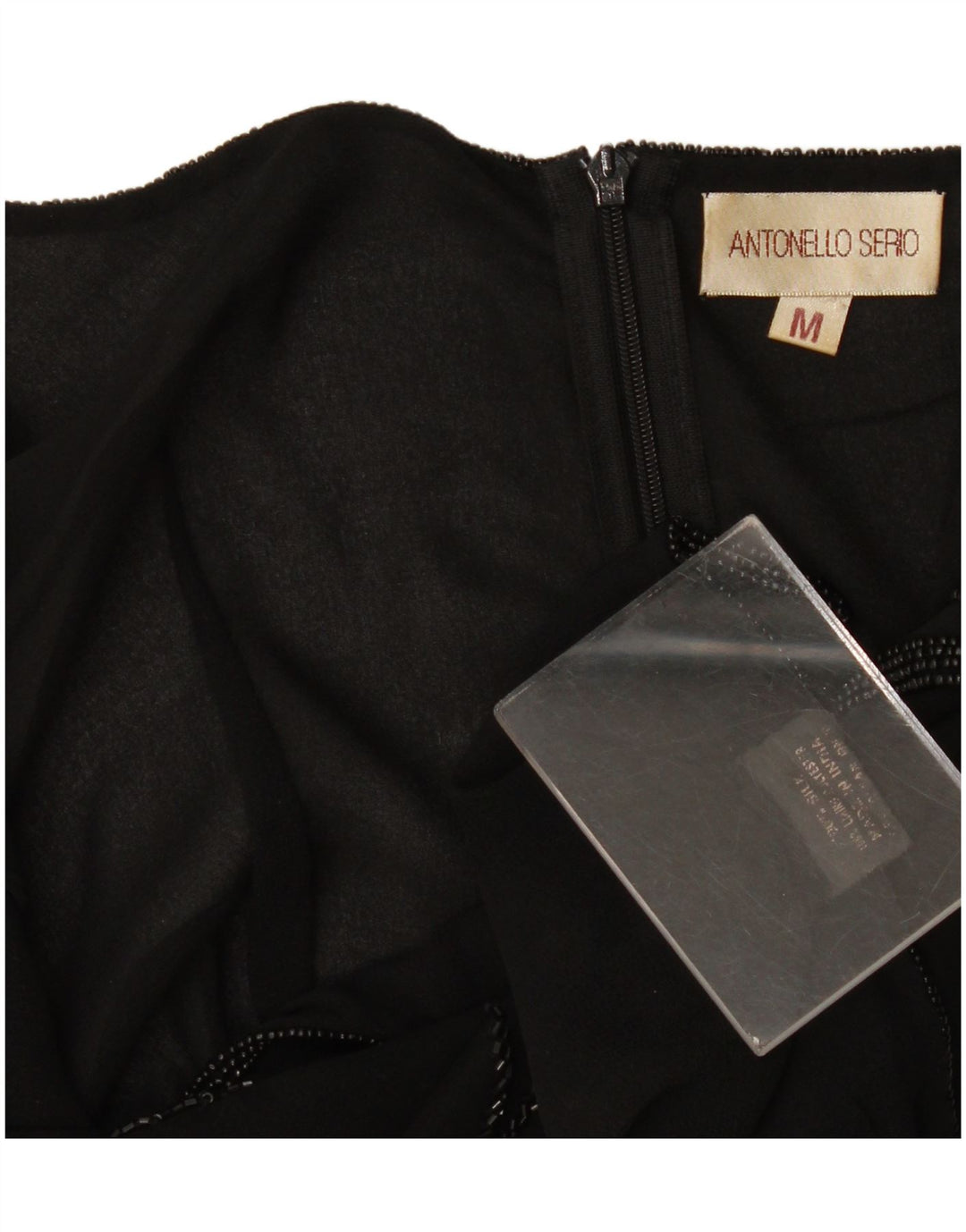 Antonello Serio Canottiera da donna UK 12 Medio Nero Floreale