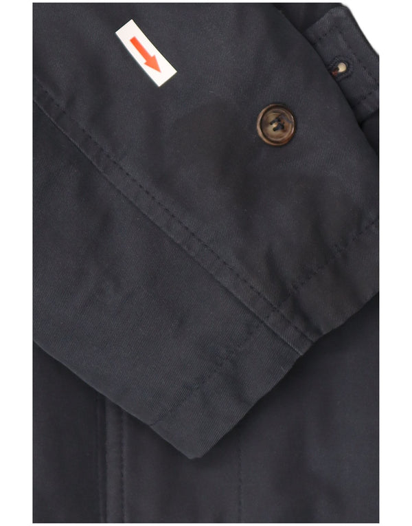 Cappotto Giacca a Vento da Uomo con Cappuccio Enrico Mandelli IT 50 Large Blu Navy