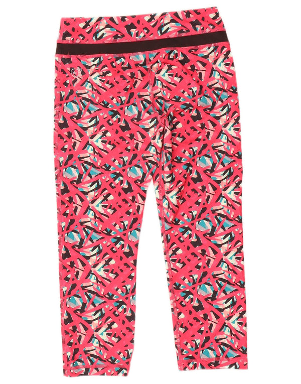 Leggings Capri da donna Puma UK 8 piccoli rosa geometrici