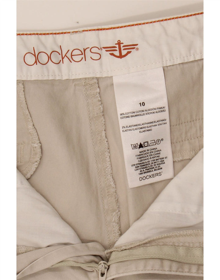 DOCKERS Womens Capri Trousers US 10 Large W32 L19 Grey Cotton Vintage Dockers and Second-Hand Dockers from Messina Hembry 