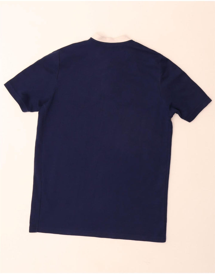 T-shirt ADIDAS da uomo del Leeds United Football Club, media, in cotone blu navy