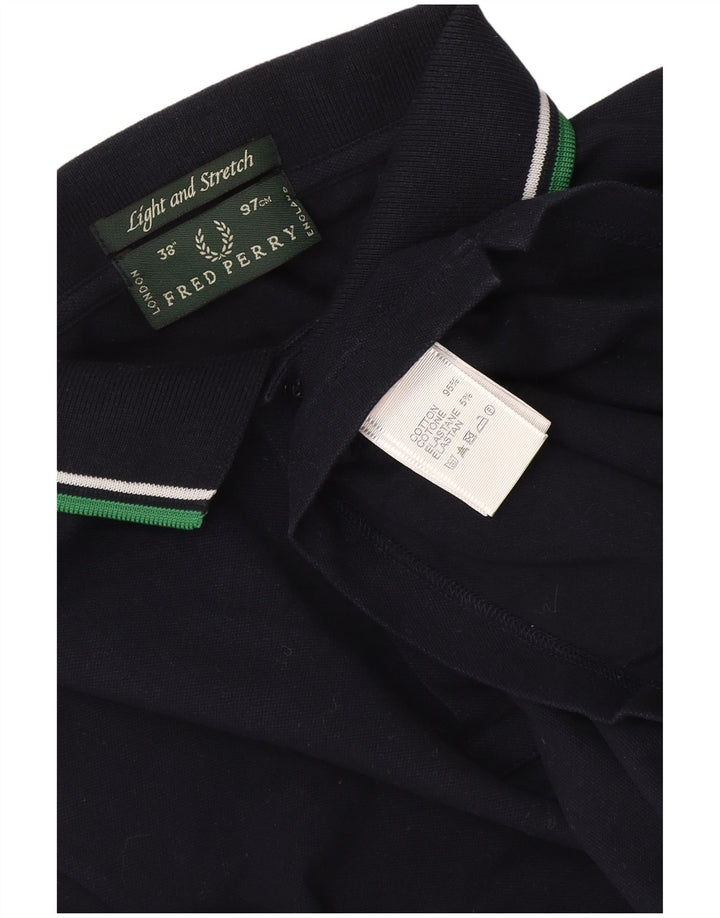 Polo da uomo Fred Perry piccola in cotone a righe blu navy
