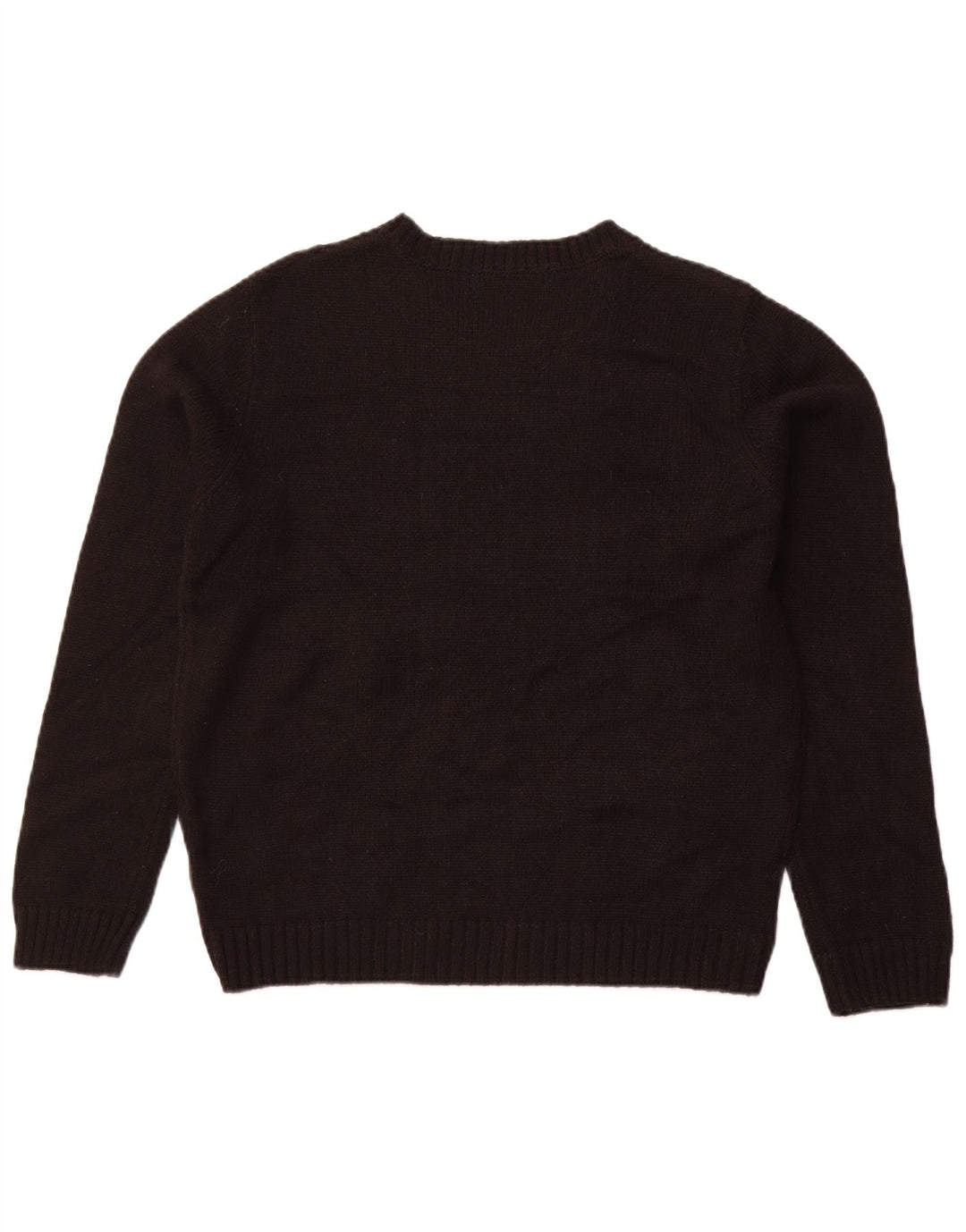 Maglione maglione girocollo da donna Zara UK 14 grande acrilico nero