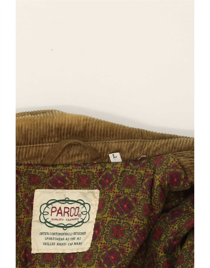 Giacca utilitaria vintage da uomo UK 40 grande cotone marrone