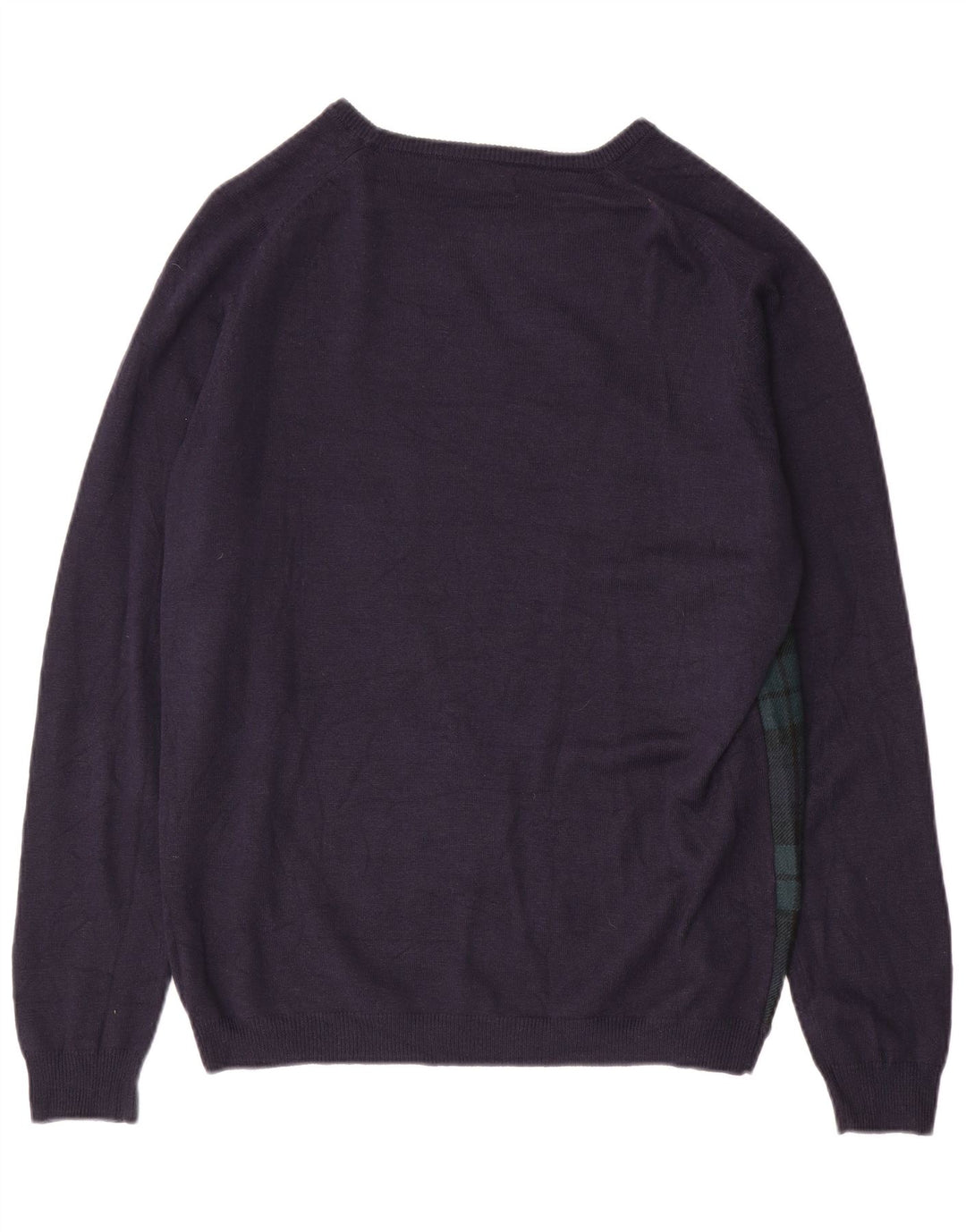 Maglione ZARA da uomo con scollo a barca XL blu navy a quadri