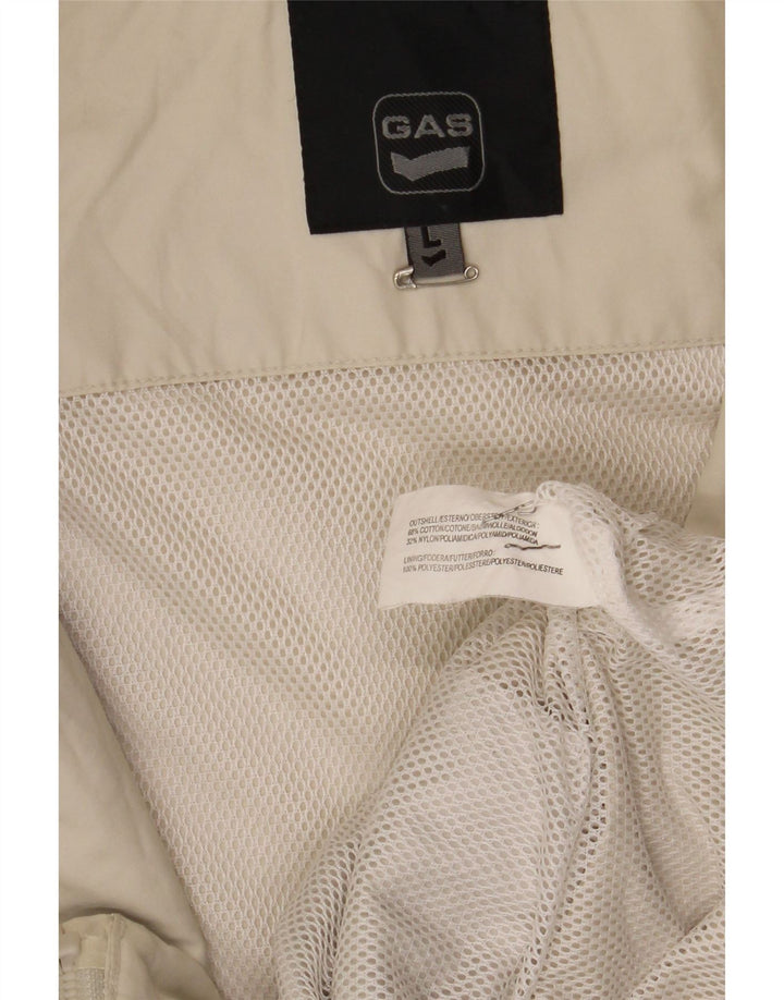 Bomber con cappuccio da uomo Gas UK 40 grande cotone bianco