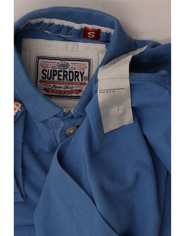 Polo da uomo Superdry Small in cotone blu