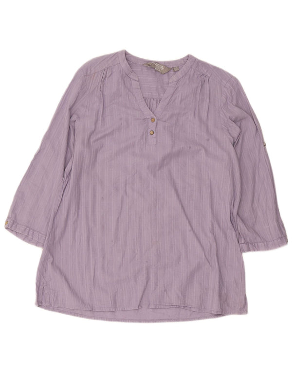Mountain Warehouse Top tunica da donna con maniche a 3/4 UK 14 Large Purple Striped