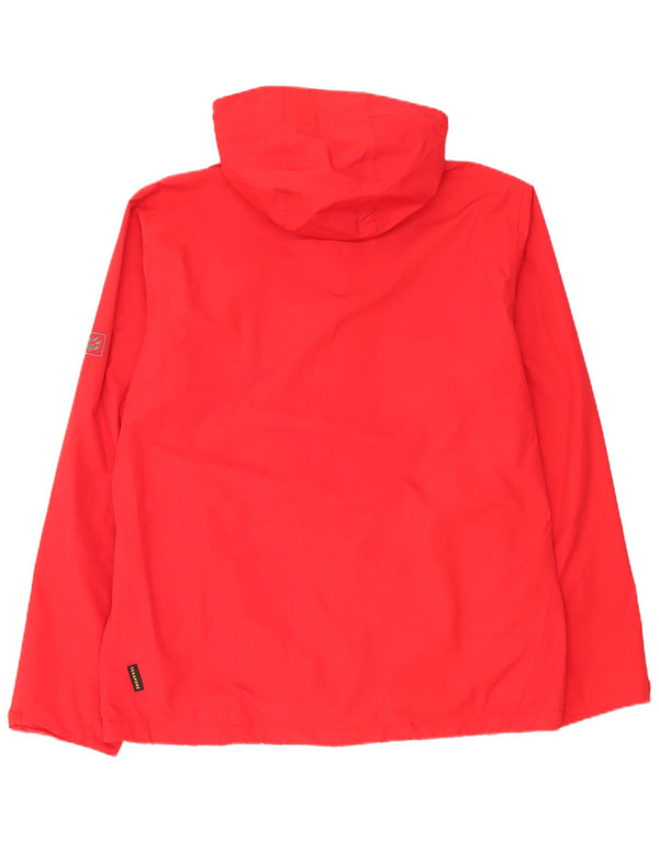 Giacca antipioggia con cappuccio da uomo Jack Wolfskin UK 40/42 Large Red Nylon