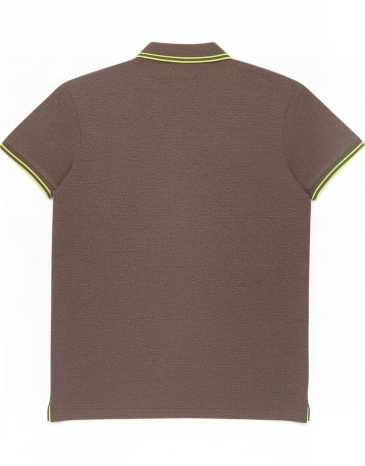 Polo da uomo Jack & Jones in poliestere grigio medio
