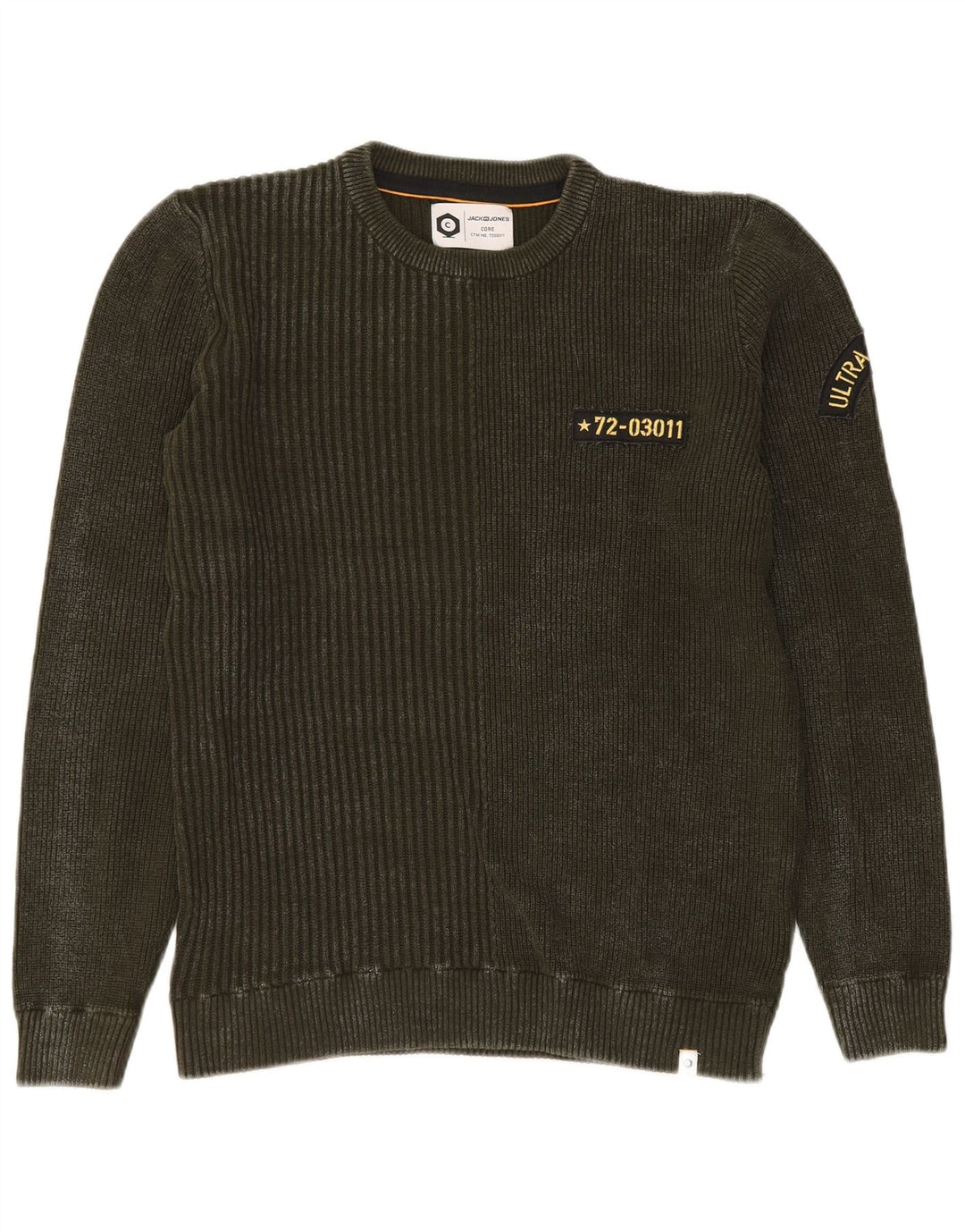 Maglione maglione girocollo da uomo Jack & Jones in cotone verde medio