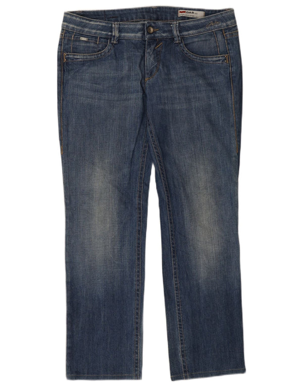 Jeans dritti da donna GAS W33 L30 cotone blu