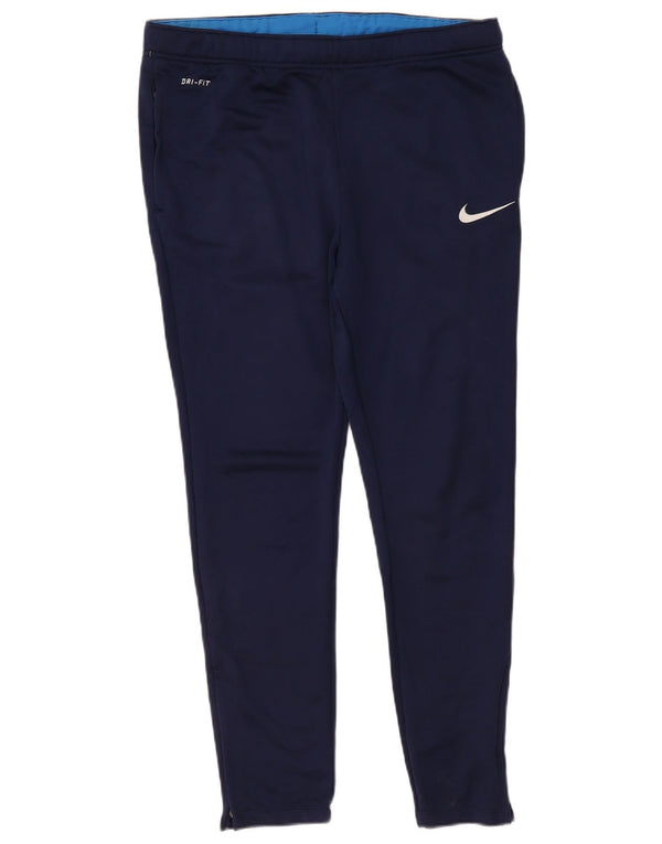 Pantaloni da tuta Nike Dri Fit da uomo, grandi, in poliestere blu navy