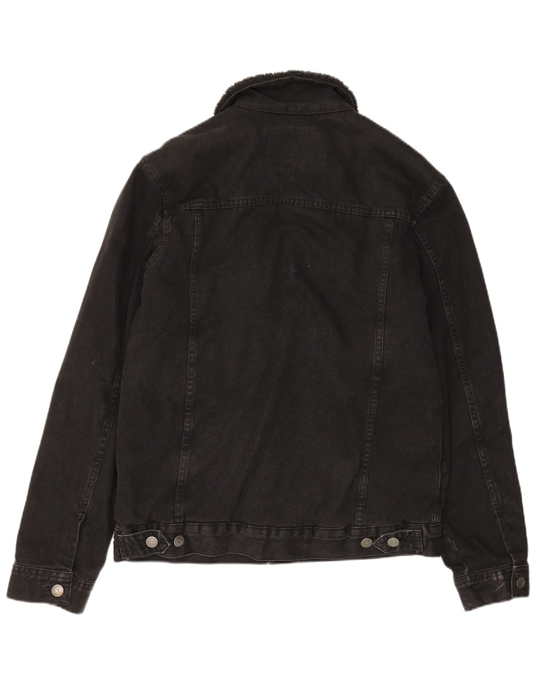 Giacca in denim Sherpa da uomo Zara UK 38 poliestere nero medio
