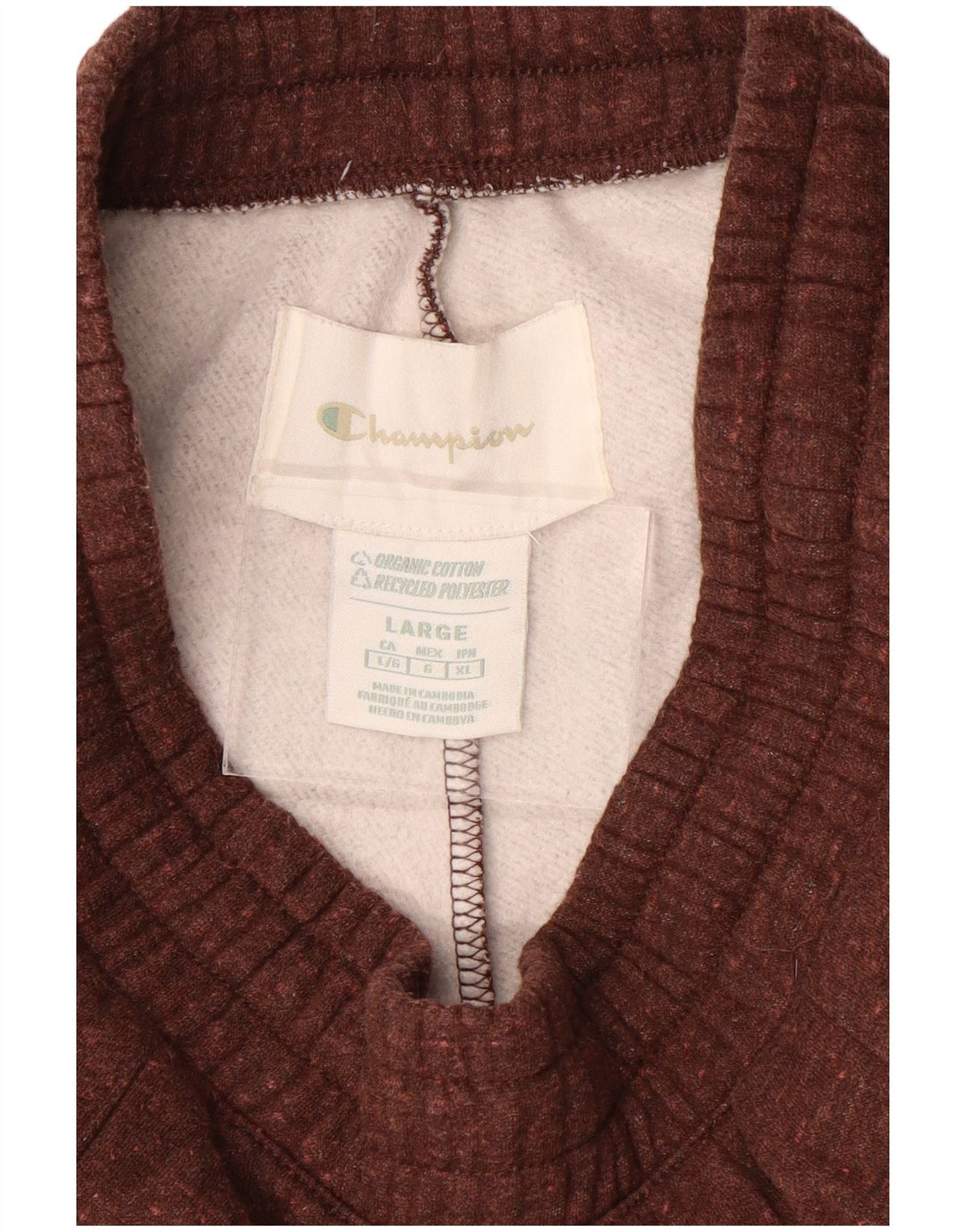 Pantaloni da tuta da donna Champion UK 14 Large Marrone screziato di cotone