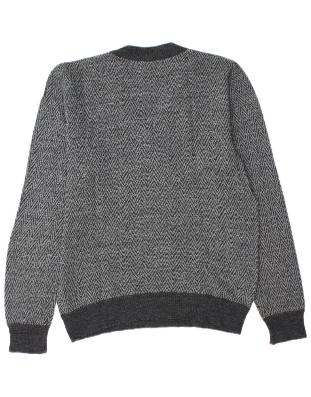 Maglione da uomo con scollo a V ALMIRA piccolo Chevron grigio