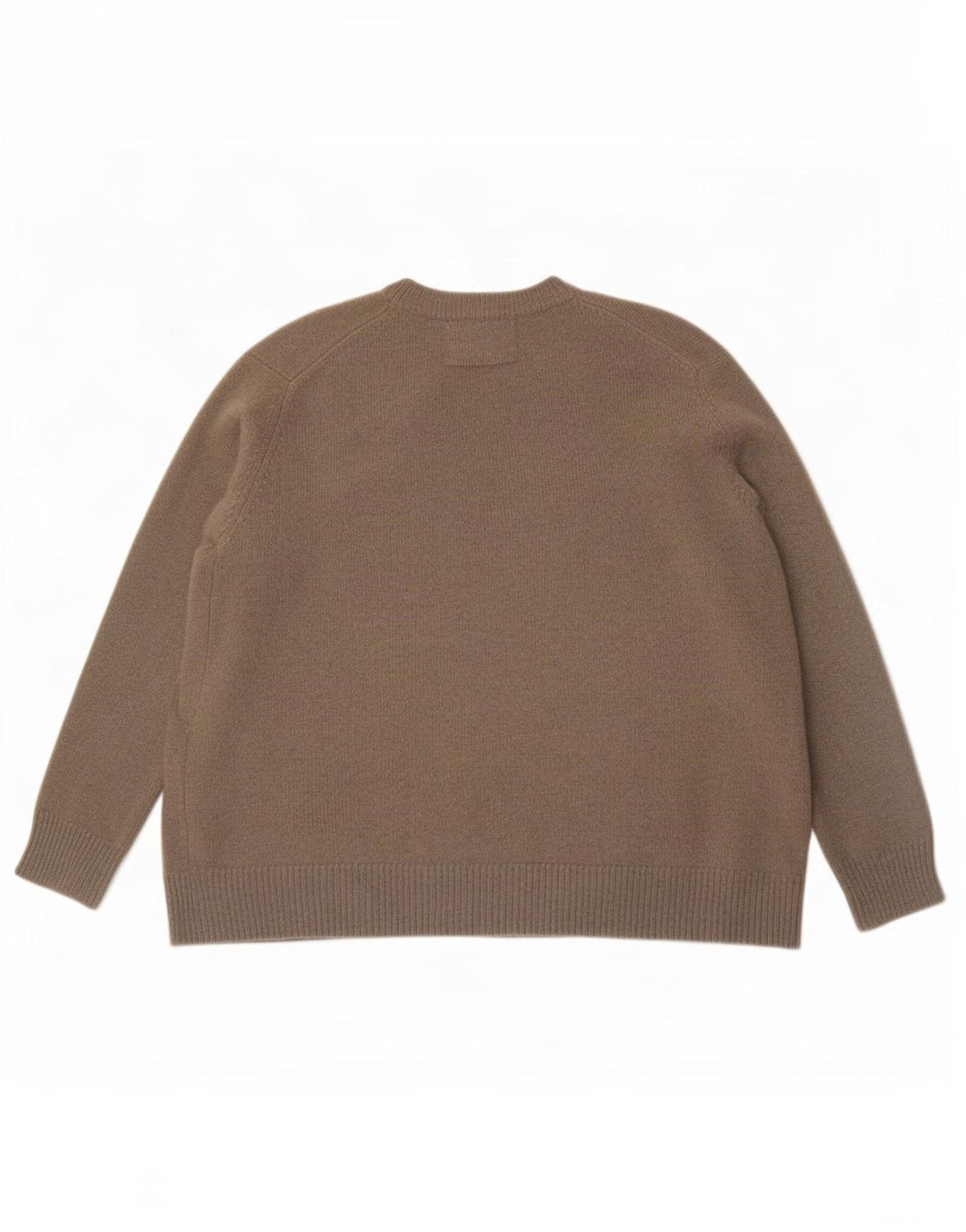 Maglione oversize con scollo a V da donna Zara UK 14 Cachemire medio kaki